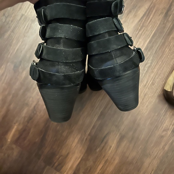 SAM EDLEMAN LEATHER BUCKLE ANKLE BOOTIES SIZE 10 - Picture 11 of 16